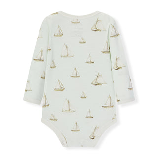 Sailboat Melody Organic Cotton Long Sleeve One Piece