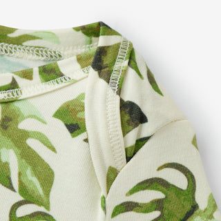 Island Leaf Cotton Stretch Long Sleeve One Piece