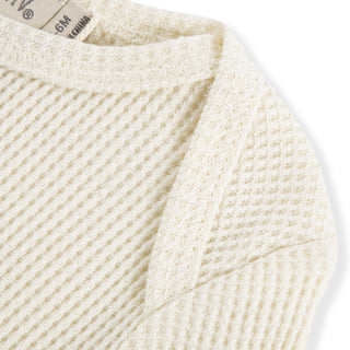 Vanilla Waffle Long Sleeve One Piece