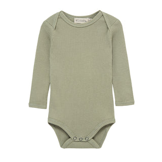 Tea Waffle Long Sleeve One Piece