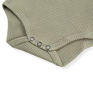 Tea Waffle Long Sleeve One Piece