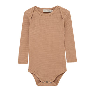 Tawny Rose Waffle Long Sleeve One Piece
