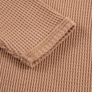 Tawny Rose Waffle Long Sleeve One Piece