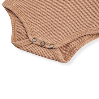Tawny Rose Waffle Long Sleeve One Piece