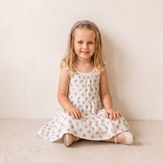 Organic Ruffle Tiered Dress - Poppy