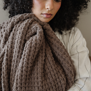 WAFFLE KNIT THROW BLANKETS