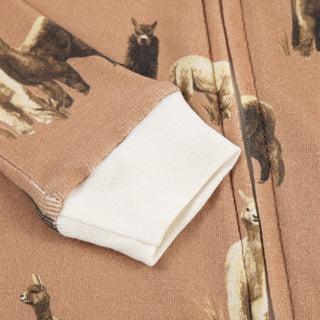 Alpaca Organic Cotton Zipper Pajama