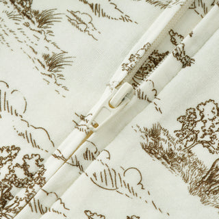 Country Toile Luxe Stretch Zipper Pajama