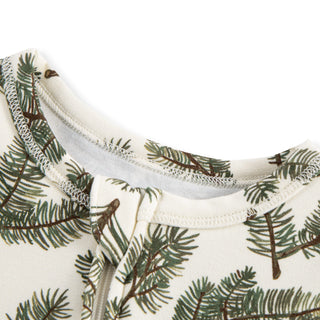 Pine Brushed Zipper Pajama