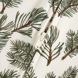 Pine Brushed Zipper Pajama