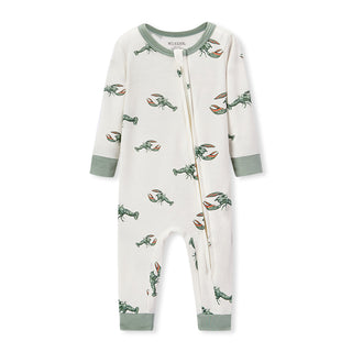 Mint Lobster Luxe Stretch Zipper Pajama