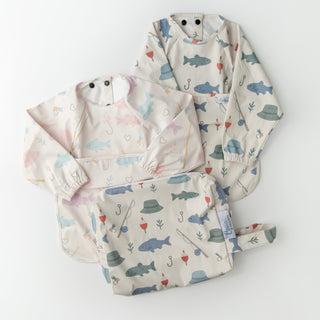 The Grayson Long Sleeve Bib - Lakeside Blooms