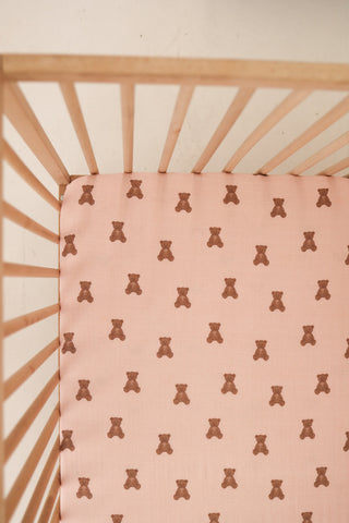 Muslin Crib Sheet | Pink Lottie