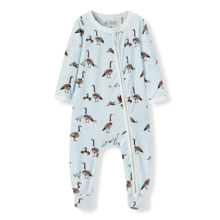 Goose Luxe Stretch Zipper Footed Romper