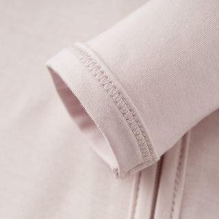 Sepia Rose Luxe Solid Zipper Footed Romper