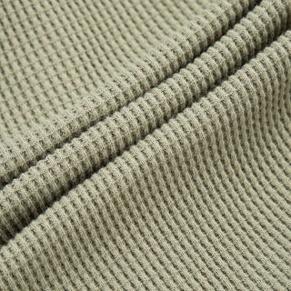 Tea Waffle Zipper Footed Romper