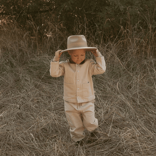 Organic Twill Button Jacket - Oat