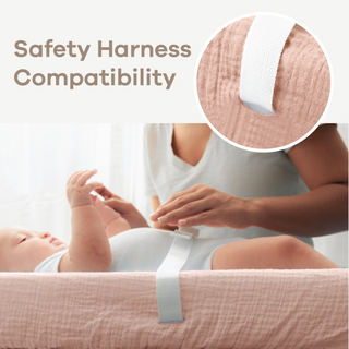 Muslin Fitted Changing Pad Cover, 2 Pack in Dusty Rose and Blush