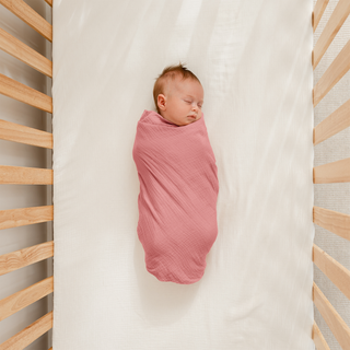 Muslin Swaddle Blankets, 42” x 42” in Blush, Bold Blush, Dusty Rose, Pack of 3
