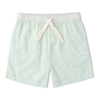 Organic Shirt & Shorts Set - Basil Stripes