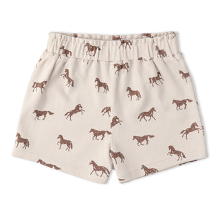 Organic Drop Shoulder Tee & Shorts Set - Horses