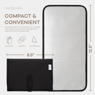 Compact Changing Pad by Comfy Cubs - Solid Black