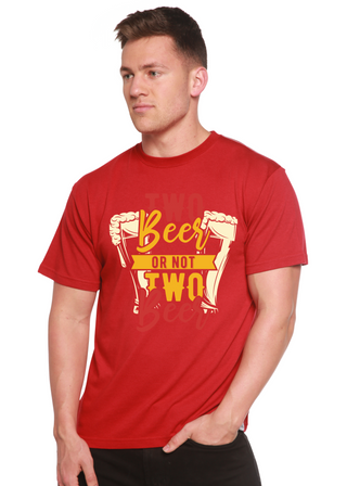 Two Beer Men's Bamboo Viscose/Organic Cotton Short Sleeve Graphic T-Shirt
