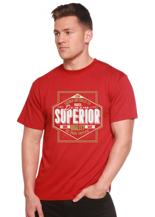 Superior Quality Men's Bamboo Viscose/Organic Cotton Short Sleeve Graphic T-Shirt