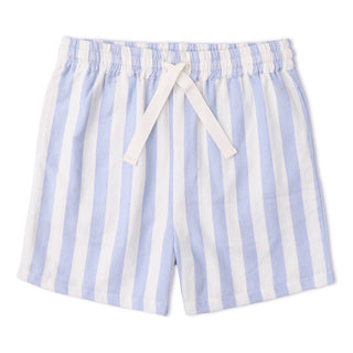 Organic Shirt & Shorts Set - Blue Stripes
