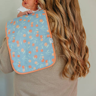 3 Pack Premium Burp Cloths - Clementine