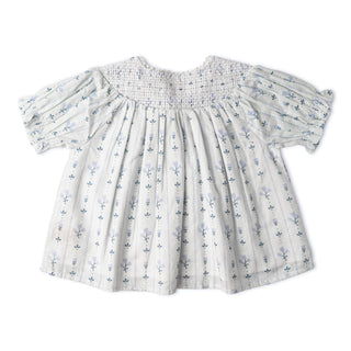 Organic Smocked Top & Shorts Set - Blue Vines