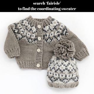 Fairisle Pebble Beanie Hat Baby & Kids