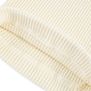 Vanilla Waffle Knotted Beanie Hat