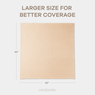 Muslin Swaddle Blankets, 42” x 42” in Cream, Blush, Mauve, Pack of 3