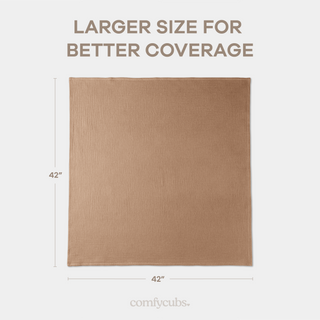 Muslin Swaddle Blankets, 42” x 42” in Sand, Cedar, Caramel, Pack of 3