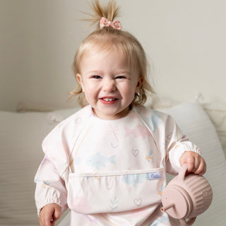 The Grayson Long Sleeve Bib - Lakeside Blooms