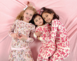 Hot Pink Bow | Two-Piece Pajama Set