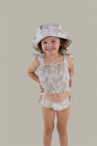 SANDY SHORES DREAM SMOCKED TWO PIECE SWIM SUIT