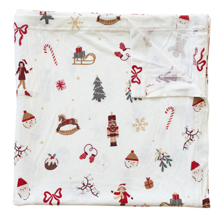 Merry & Bright Ribbed Bamboo Swaddle