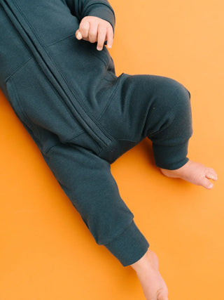 Navy Hoodie Jumpsuit