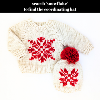 Snowflake Natural Crew Neck Sweater for Baby & Toddler