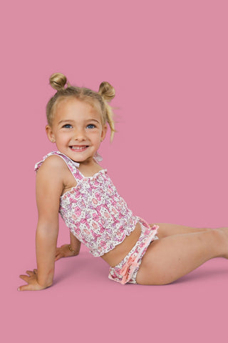 MAGICAL MERMAID DREAM SMOCKED TANKINI TWO PIECE SWIM SUIT