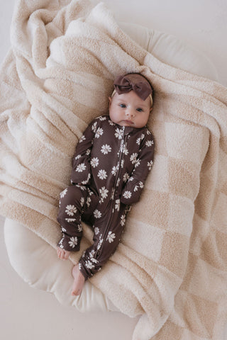 Bamboo Zip Pajamas | Midnight Meadow