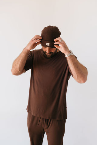 Men's Bamboo Short Sleeve Pajama | Coffee Bean
