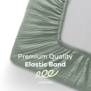 Muslin Fitted Bassinet Crib Sheet by Comfy Cubs