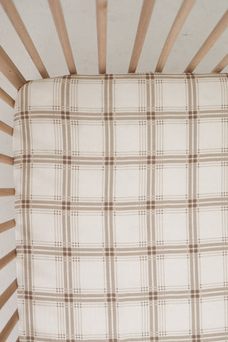 Muslin Crib Sheet | Ellis Plaid