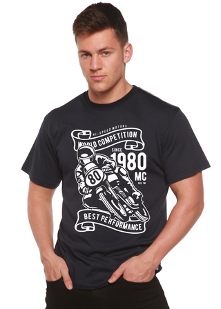 World Competition Men's Bamboo Viscose/Organic Cotton Short Sleeve Graphic Graphic T-Shirt