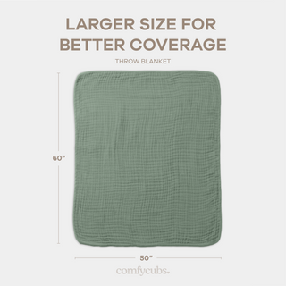 Adult Muslin Blanket in Fern