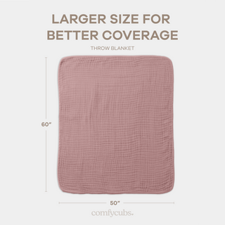 Adult Muslin Blanket in Mauve