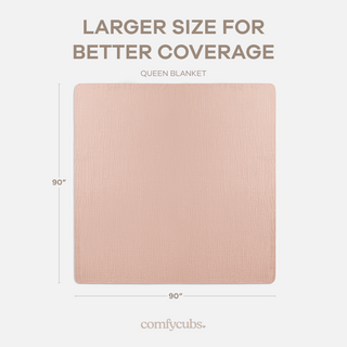 Adult Muslin Blanket in Blush